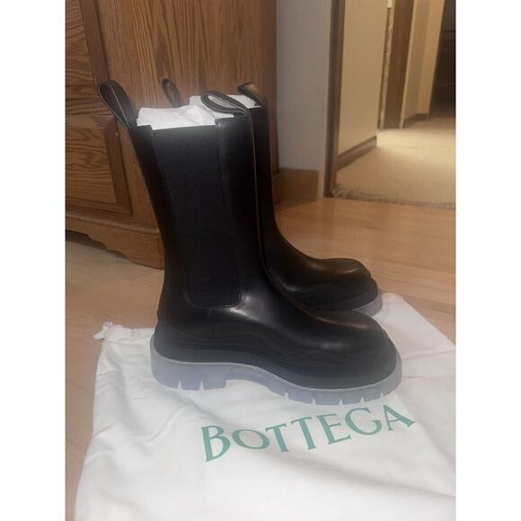 Bottega Veneta Womens TIRE BOOT Black Winter & Snow Boots 38C Us 8 - Picture 3 of 6